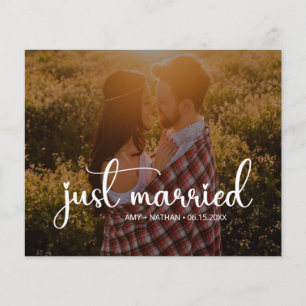Budget Gewoon gehuwd Foto Wedding Announding