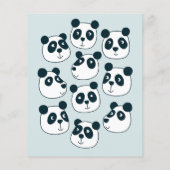 Budget Giant Panda Beer Eerste Verjaardagsuitnodig (Achterkant)