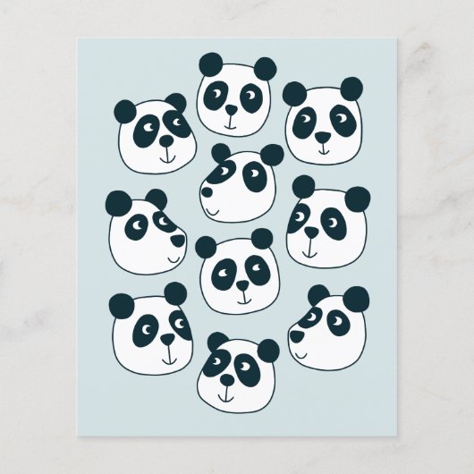 Budget Giant Panda Beer Eerste Verjaardagsuitnodig (Achterkant)