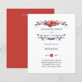 Budget Ginger najaar najaar uitnodiging tot huweli (Voorkant / Achterkant)