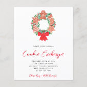 Budget Gingerbread Cookie Exchange Vakantie Uitnod (Voorkant)