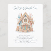 Budget Gingerbread House Kerstfeest Uitnodigen (Voorkant)