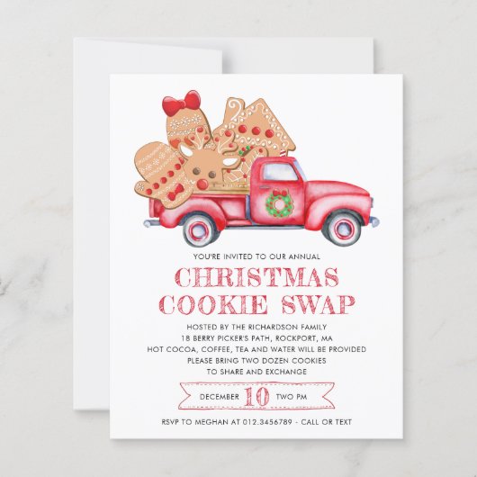 Budget Gingerbrood Cookie Red Truck Cookie Swap (Voorkant)