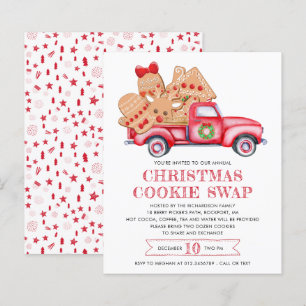 Budget Gingerbrood Cookie Red Truck Cookie Swap
