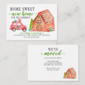 Budget Gingerbrood House Car Moved Holiday Moving Notitiekaartje (Voorkant / Achterkant)