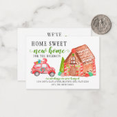 Budget Gingerbrood House Car Moved Holiday Moving Notitiekaartje (Voorkant / Achterkant in situ)