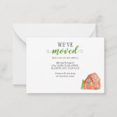 Budget Gingerbrood House Car Moved Holiday Moving Notitiekaartje (Achterkant)