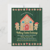 Budget Gingerbrood Koekjesbeurs Groene uitnodiging (Voorkant)