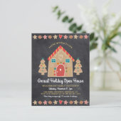 Budget Gingerbrood Open House Chalkboard Invite (Staand voorkant)