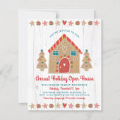 Budget Gingerbrood Open House Rustic Party Invite (Voorkant)