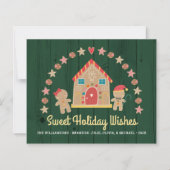 Budget Gingerbrood Sweet Holiday wenst groene Kaar (Voorkant)