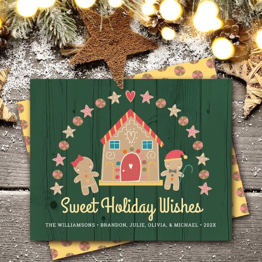 Budget Gingerbrood Sweet Holiday wenst groene Kaar