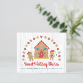 Budget Gingerbrood Sweet Holiday Wish Rustige Kaar (Staand voorkant)