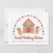 Budget Gingerbrood Sweet Holiday Wish Rustige Kaar (Voorkant)