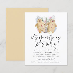 Budget Gingerbrood voor kerstmis kerstfeest Uitnod