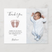 Budget Girl's Baby Shower Foto Dankjewel Kaart (Voorkant)