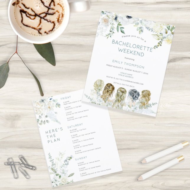 Budget Girls Itinerary Bachelorette Invitation (Creator heeft geüpload)