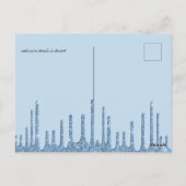 Budget Girly BLUE Glitter Weddenschap Save Date Briefkaart (Achterkant)