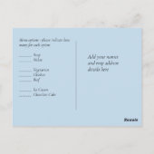 Budget  Girly BLUE Glitter Wedding RSVP Briefkaart (Achterkant)