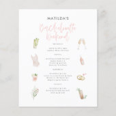 budget Girly roze champagne chic bachelorette Flyer (Achterkant)