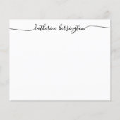 Budget Girly Script Name Calligraphy Note Card (Voorkant)