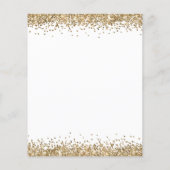 Budget Glam Gold Glitter-kerstfeest Uitnodiging (Achterkant)