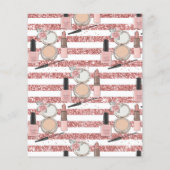 Budget Glam Make-up Blush Spa Verjaardagsuitnodigi (Achterkant)