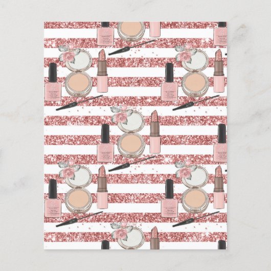 Budget Glam Make-up Blush Spa Verjaardagsuitnodigi (Achterkant)