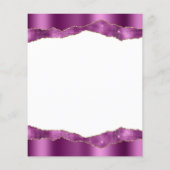 Budget Glam Paarse Spiegel Tegels bruiloft Uitnodi (Achterkant)
