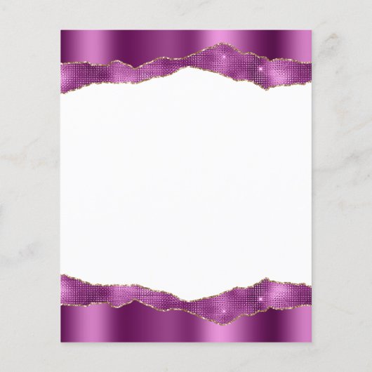 Budget Glam Paarse Spiegel Tegels bruiloft Uitnodi (Achterkant)