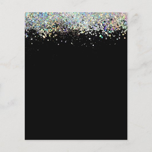 BUDGET Glitter Afstuderen Celebration Invitation (Achterkant)