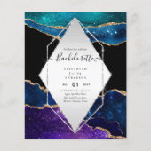 BUDGET Glitter AGATE MEISJESAVOND Uitnodiging Flyer (Voorkant)