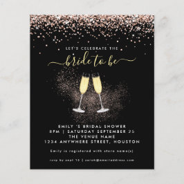 Budget Glitter Champagne Bridal Shower