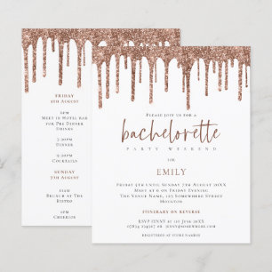 Budget Glitter Drip Bachelorette Weekend Invite