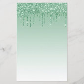 Budget Glitter Drip Groen 18e Verjaardagsuitnodigi (Achterkant)