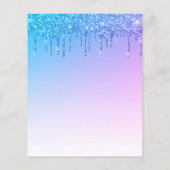 Budget Glitter Drip Rainbow Baby shower Uitnodigin (Achterkant)