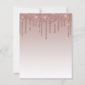 Budget Glitter Drip Roze Goud 18e Verjaardagsfeest (Achterkant)