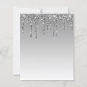 Budget Glitter Drip Zilver 18e Verjaardagsfeestje (Achterkant)