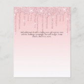 BUDGET Glitter Eenhoorn Meisje Baby Shower Uitnodi (Achterkant)