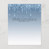 BUDGET Glitter Eenhoorn Meisje Baby Shower Uitnodi (Achterkant)