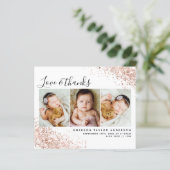 Budget Glitter Foto Baby Hartelijk dank (Staand voorkant)