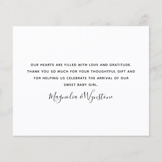 Budget Glitter Foto Baby Hartelijk dank (Achterkant)