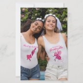 Budget Glitter Foto Bruidsdouche Zwart Bedankt (Achterkant)