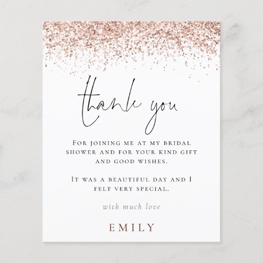 Budget Glitter Foto Vrijgezellenfeest Dank u (Voorkant)