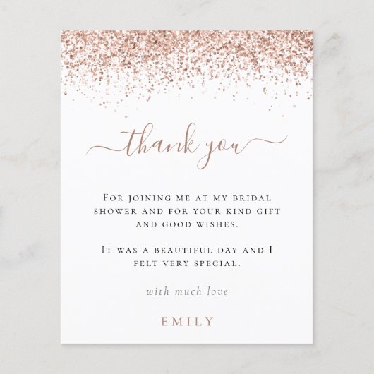 Budget Glitter Foto Vrijgezellenfeest Dank u (Voorkant)