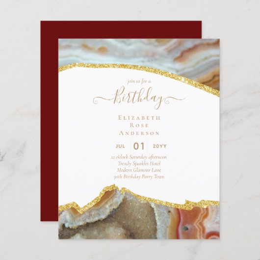 BUDGET Glitter Glam Agate  Girly Any Age (Voorkant / Achterkant)