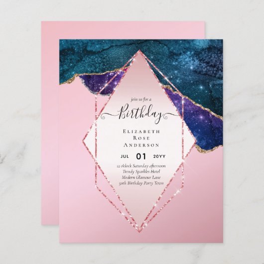 BUDGET Glitter Glam Folie  meisje Elke leeftijd (Voorkant / Achterkant)