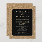 Budget Glitter Gold Black Engagement Party (Voorkant / Achterkant)