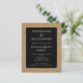 Budget Glitter Gold Black Engagement Party (Staand voorkant)