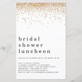 Budget Glitter Gold Vrijgezellenfeest Luncheon Inv